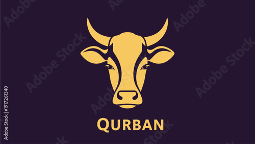 Cow Head Qurban Icon Symbol Islamic Eid al Adha