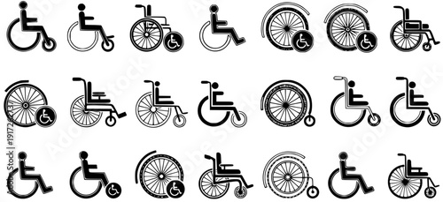 Collection of Wheelchair and Accessibility Icons
