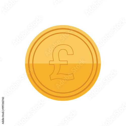 The illustration shows a gold coin with a pound sign on it.