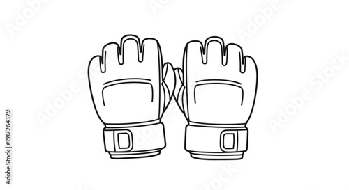 Pair of boxing gloves illustration for sports and fitness concepts