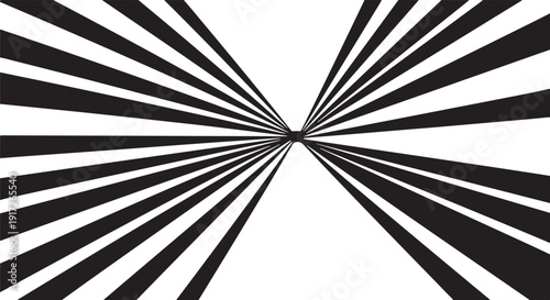 Black and white abstract sunburst pattern background design element