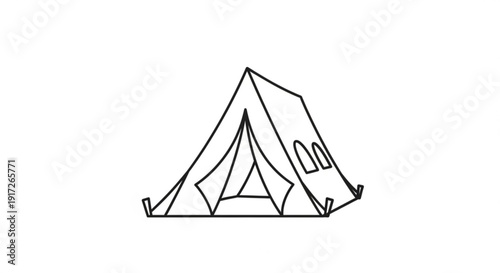 Camping tent illustration for outdoor adventures and travel