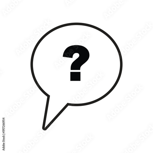 Question Speech Bubble Outline Help Icon