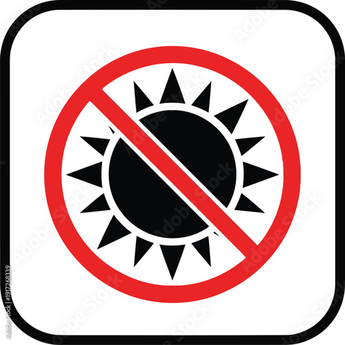 No Sunlight Symbol For Sun Protection: Effective Signage For Outdoor Areas