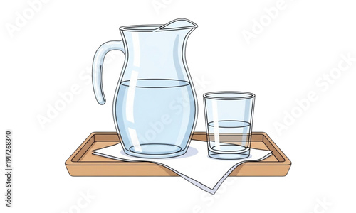 pitcher and glass