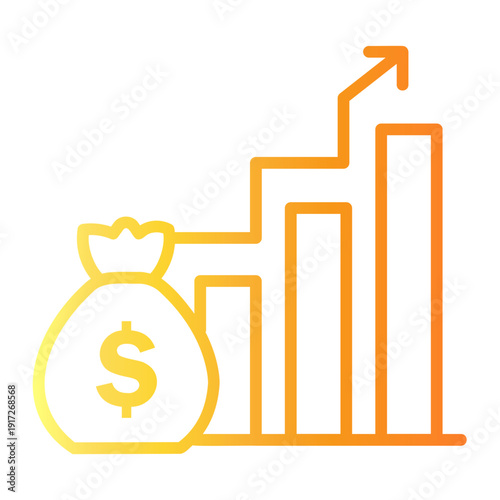 capital Line Gradient Icon