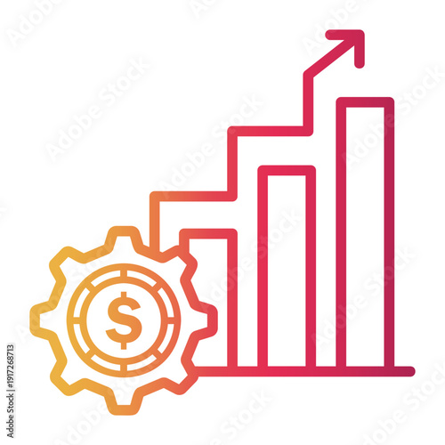 capital Line Gradient Icon