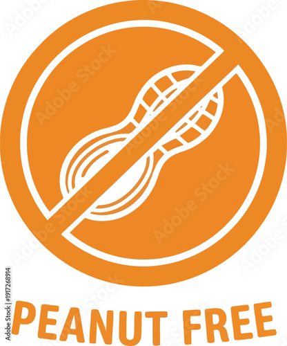 Peanut Free Symbol Graphic for Allergy Awareness and Food Safety