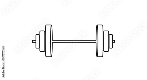 Dumbbell with weights on both ends for strength training exercises