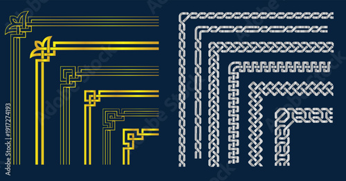 vector illustration of Gold picture frame