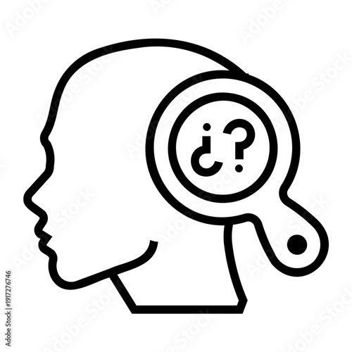 critical thinking Line Icon