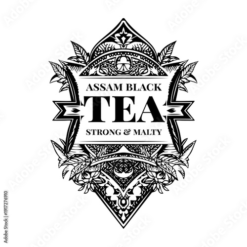 A vintage style illustration showing espresso beans

