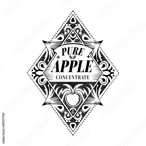 A vintage style illustration showing espresso beans

