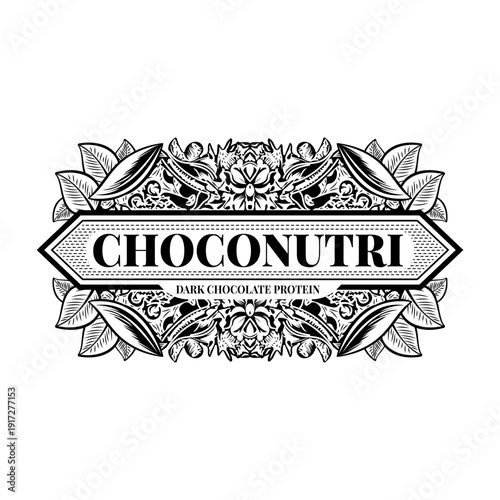 A vintage style illustration showing espresso beans

