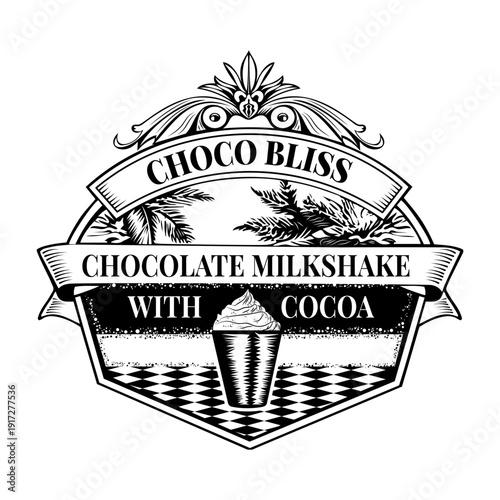 A vintage style illustration showing espresso beans

