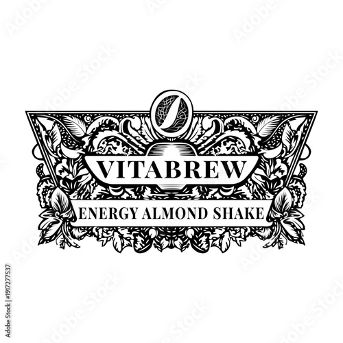 A vintage style illustration showing espresso beans

