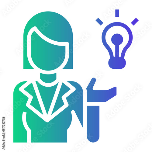 critical thinking Gradient icon