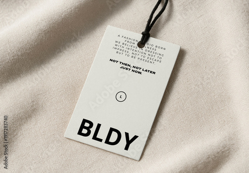 Minimal Fashion Tag Mockup PSD