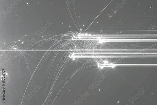 Abstract physics grunge background of subatomic particle interactions.Subatomic particle tracks in a bubble chamber.