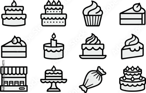 BIRTHDAY  CAKE AND PASTY WITH Adobe Illustrator Artwork