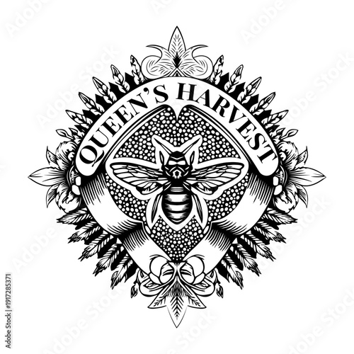 A sketchy style illustration depicting royal honey