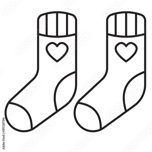 Socks Coloring Page for Kids Printable