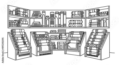 A black and white blueprint of a building