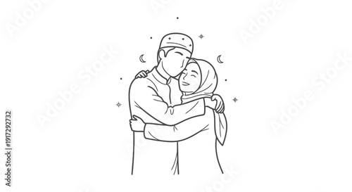 A man and woman embracing in a romantic hug
