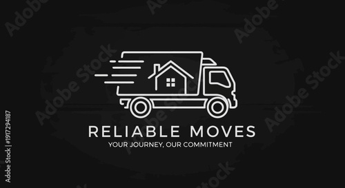 Reliable Moves logo with moving truck and house icon.