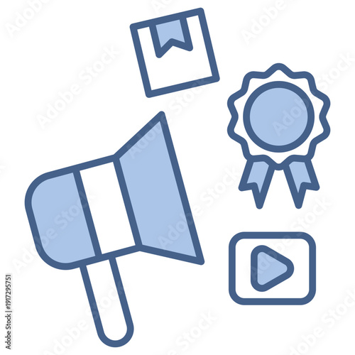 advertisement blue icon