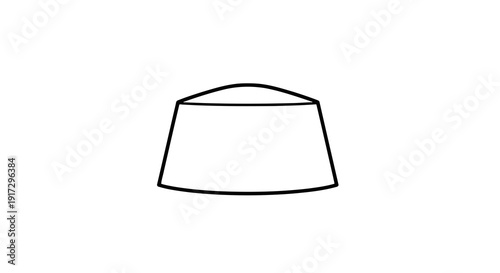 Simple line drawing of a truncated cone shape with a flat top surface.