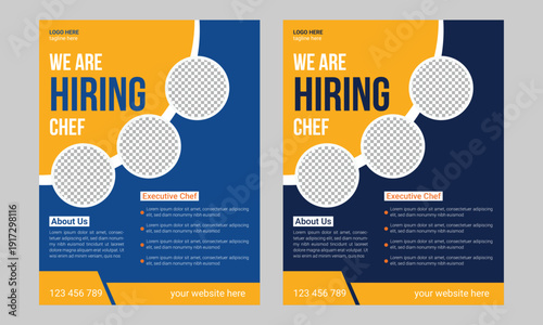Restaurant Kitchen Staff Hiring Flyer Template