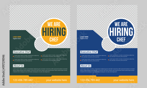 Restaurant Kitchen Staff Hiring Flyer Template