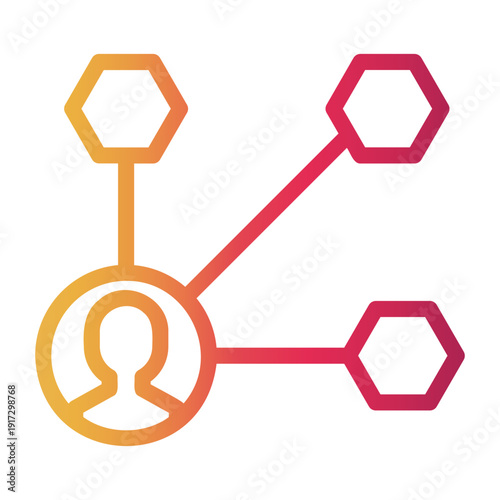 loyalty Line Gradient Icon