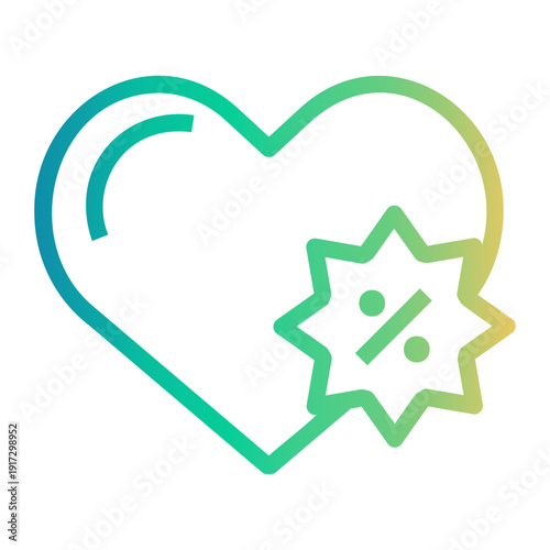 loyalty Line Gradient Icon