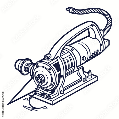 Hyper detailed of a torpedo electric saw torpedo saw