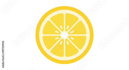 Bright and Refreshing Lemon Slice Graphic Vector Illustration for Summer Designs