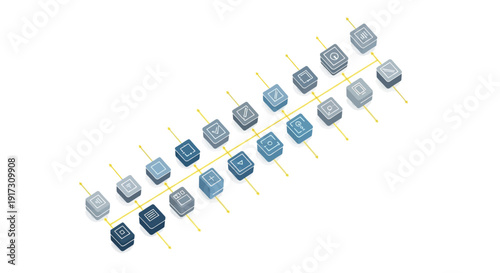 Connected network and technology nodes concept illustration
