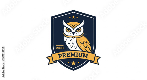 Premium Owl Emblem Logo Design.