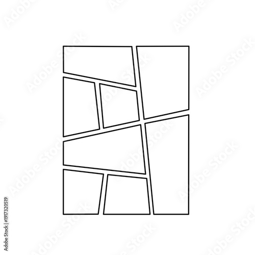 Manga collage blank template