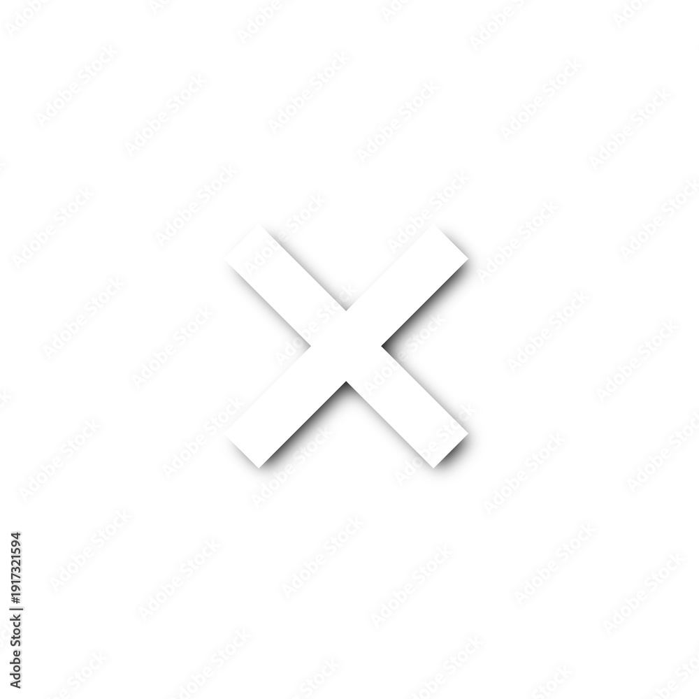 Obraz premium White X Mark Icon