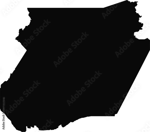 Sudan map silhouette vector illustration, black country outline isolated on white background for geography and political design use