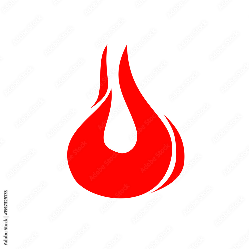 Fototapeta premium Burning fire icon