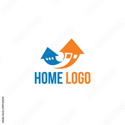 Abstract real estate agent logo icon vector design. Rent, sale of real estate vector logo, House cleaning, home security, real estate auction. Vector building logo concept.
