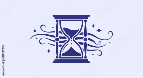Hourglass illustration time concept