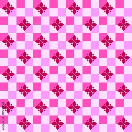 Royal pink Floral Tile Seamless Pattern , seamless floral pattern
