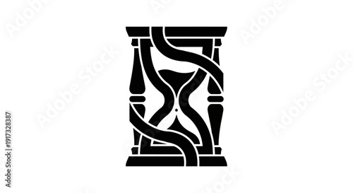 Hourglass symbol time and concept icon