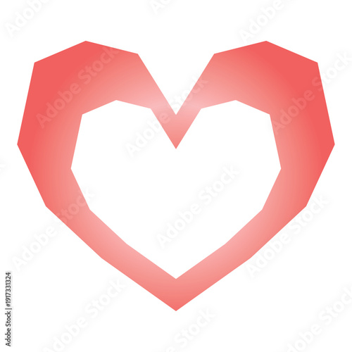 リングハート　ゲーム風ハートのイラスト　単体