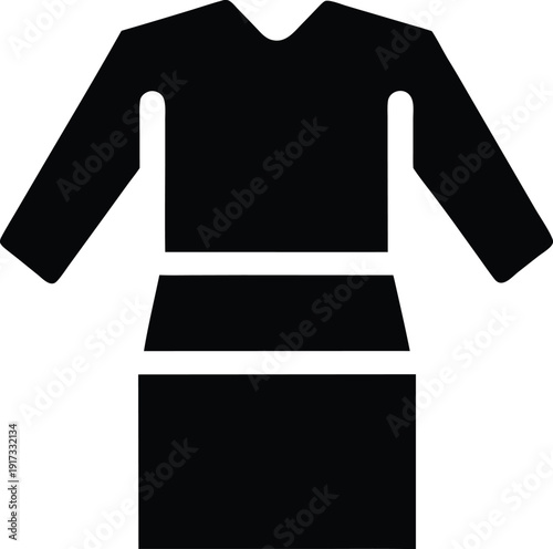 baju kurung malaysia silhouette vector illustration on transparent background