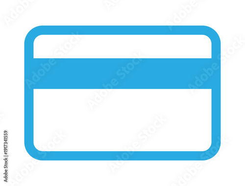 Foto Blue Credit Card Payment Icon Isolated on Transparent Background